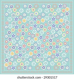 Vector illustration of Retro floral background