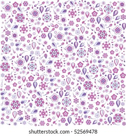 Vector illustration of  Retro Floral Pattern background