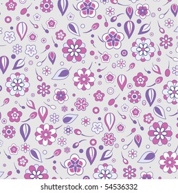 Vector illustration of Retro floral Pattern  background