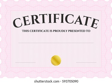 Vector illustration of  Retro frame certificate template Vector 
