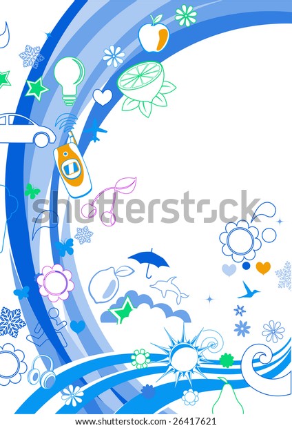 Vector\
illustration of  retro funky\
Background