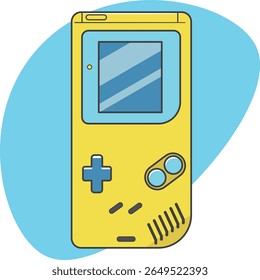 Vector illustration of retro game console 