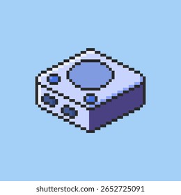Vector Illustration of Retro Game Console with Pixel Art Design, perfect for game assets themed designs