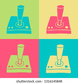 Vector Illustration of Retro Game Controller for E-sports. A Cute Graphic Design Pattern for Template, Shirt, Layout, Products, Background and More. 