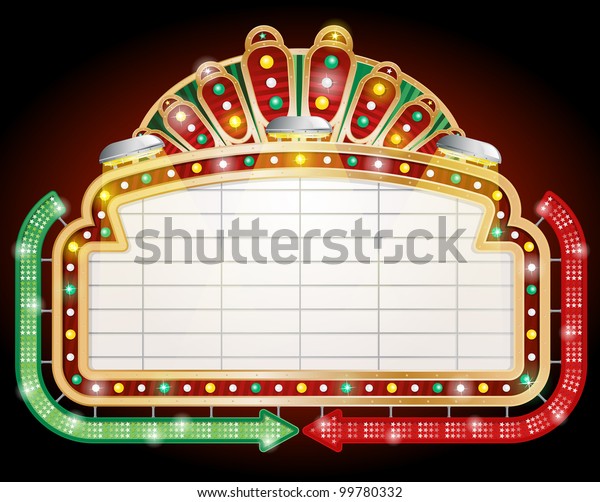 Vector Illustration Retro Googie Style Sign Stock Vector (Royalty Free ...