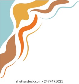 Vektorillustration der Retro Groovy Corner Border. Isoliert auf weißem Hintergrund.