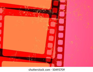 Vector illustration of retro Grunge Abstract cinema background