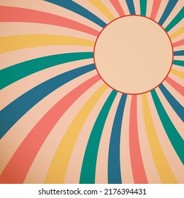 vector illustration retro grunge colorful sunburst background template banner business social media advertising. Abstract sunburst design.Vintage colorful rising sun or sun ray,sun burst retro