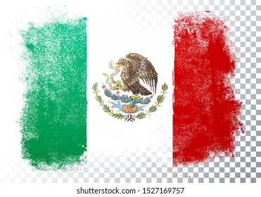 Vector Illustration Retro Grunge Flag Of Mexico