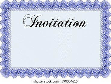 Ilustración vectorial de la plantilla de invitación Retro en color violeta
