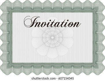 Vector Illustration Of Retro invitation template. Easy to print. Border, frame.Excellent complex design. 
