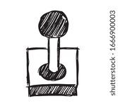 Vector Illustration of Retro Joystick Gaming Icon on Isolated Background. Use This Hand Drawing or Sketch Icon For Graphic Design, Poster, Shirt Design and More.