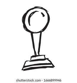 Vector Illustration of Retro Joystick Gaming Icon on Isolated Background. Use This Hand Drawing or Sketch Icon For Graphic Design, Poster, Shirt Design and More.