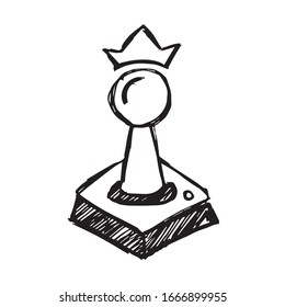 Vector Illustration of Retro Joystick Gaming Icon on Isolated Background. Use This Hand Drawing or Sketch Icon For Graphic Design, Poster, Shirt Design and More.