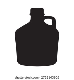 A vector illustration of a retro jug of moonshine alcohol. Moonshine liquor Jug. Distilled hard liquor Jug icon.