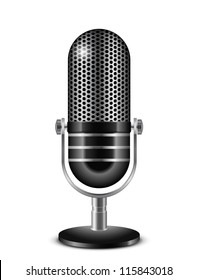 Vector illustration of retro microphone