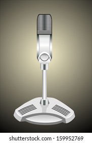 Vector illustration of retro microphone