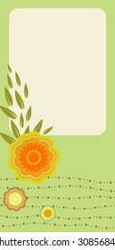 Vector Illustration of retro nature design greeting card with copy space for your text