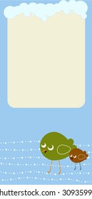 Vector Illustration of retro nature design greeting card with copy space for your text