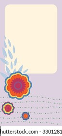 Vector Illustration of retro nature design greeting card with copy space for your text