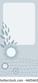 Vector Illustration of retro nature design greeting card with copy space for your text