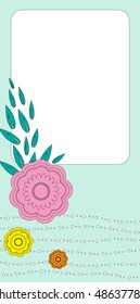Vector Illustration of retro nature design greeting card with copy space for your text