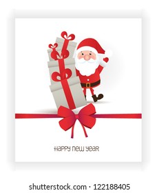  Vector illustration for retro new year card.