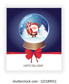  Vector illustration for retro new year card.