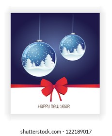  Vector illustration for retro new year card.
