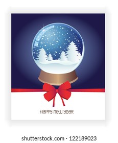  Vector illustration for retro new year card.