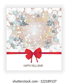  Vector illustration for retro new year card.