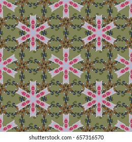 Vector illustration. Retro pattern antique style acanthus. Vintage baroque mandala ornament on background. Decorative design element filigree calligraphy.