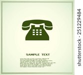 Vector illustration of retro phone