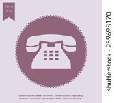 Vector illustration of retro phone