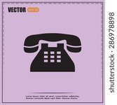 Vector illustration of retro phone