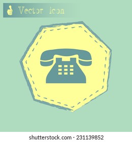 Vector illustration of retro phone