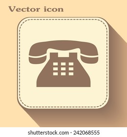 Vector illustration of retro phone