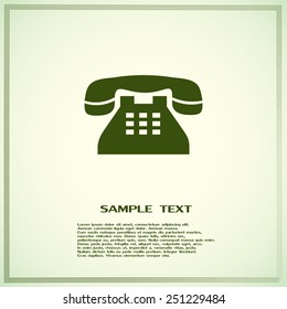 Vector illustration of retro phone