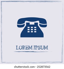 Vector illustration of retro phone