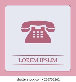 Vector illustration of retro phone