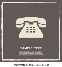 Vector illustration of retro phone