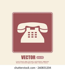 Vector illustration of retro phone