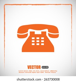 Vector illustration of retro phone