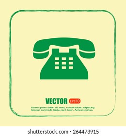 Vector illustration of retro phone