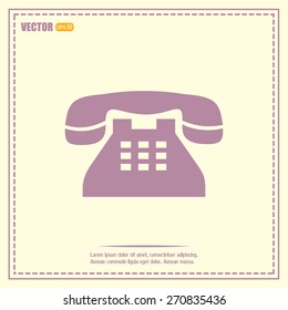 Vector illustration of retro phone