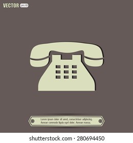 Vector illustration of retro phone