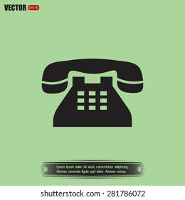Vector illustration of retro phone