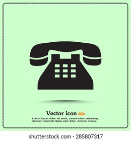 Vector illustration of retro phone