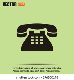 Vector illustration of retro phone