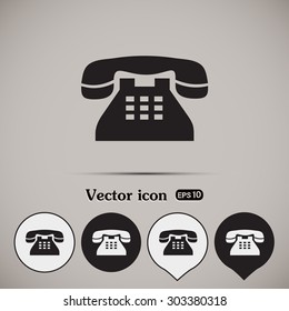 Vector illustration of retro phone